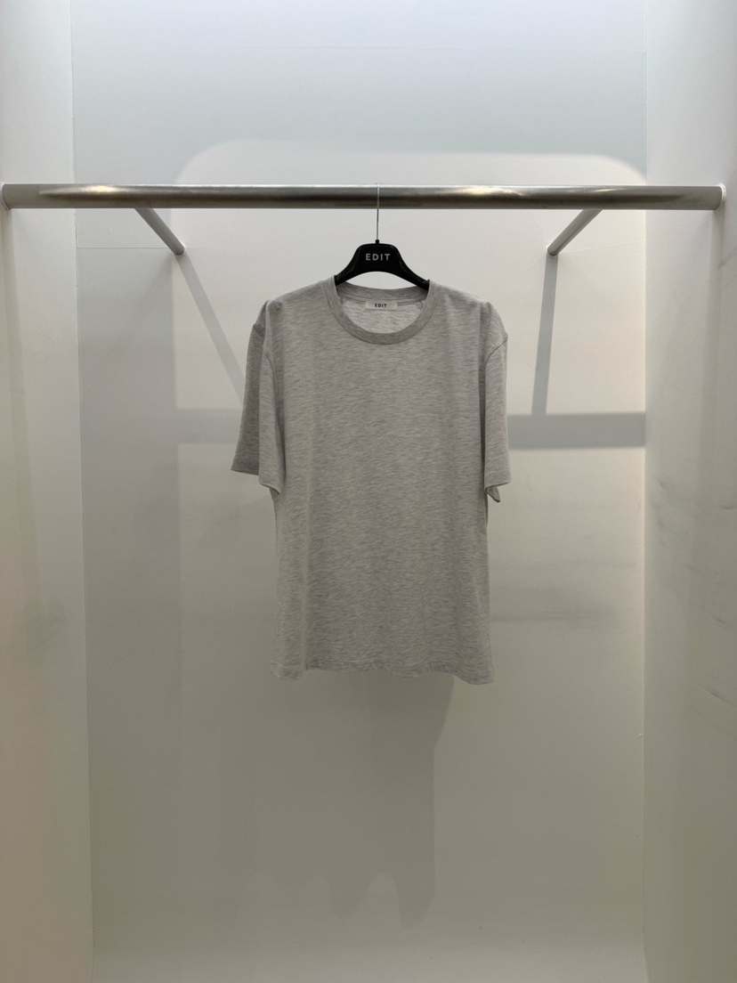 EDIT韓國代購女裝新款人氣真品推薦時尚職業熱賣休閑26春夏T恤EDITT恤圖色2灰白色