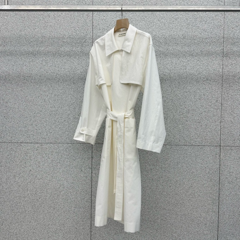 AT THE BAGEL東大門直郵女士新款26春夏長款風衣含腰帶AT THE BAGEL長款風衣圖色1