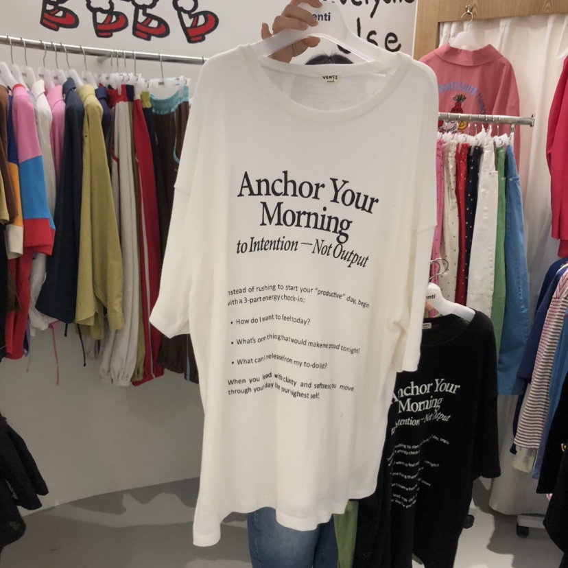 VENTI韓國代購女裝新款時尚人氣休閑26春夏真品推薦職業T恤VENTIT恤圖色1