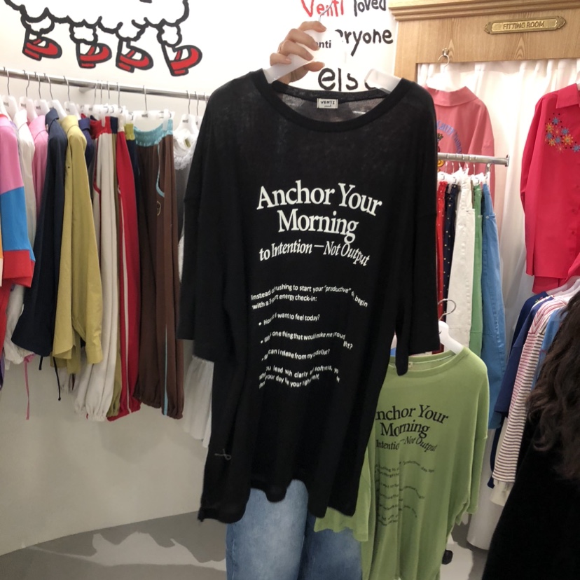 VENTI韓國代購女裝新款時尚人氣休閑26春夏真品推薦職業T恤VENTIT恤圖色2