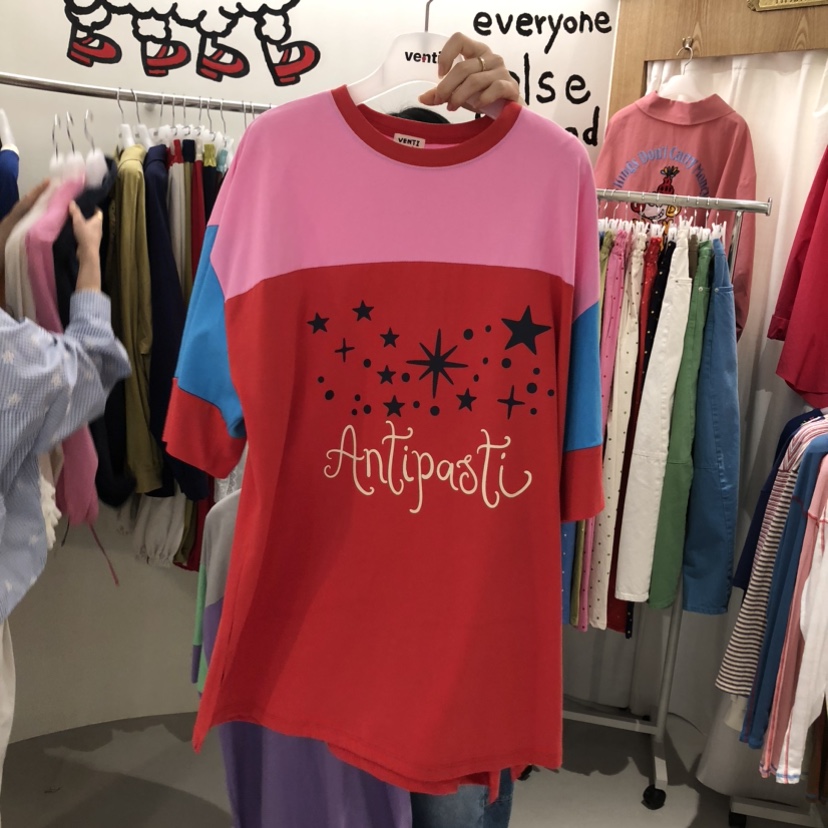 VENTI韓國代購女裝新款真品休閑職業時尚26春夏熱賣人氣T恤VENTIT恤圖色2