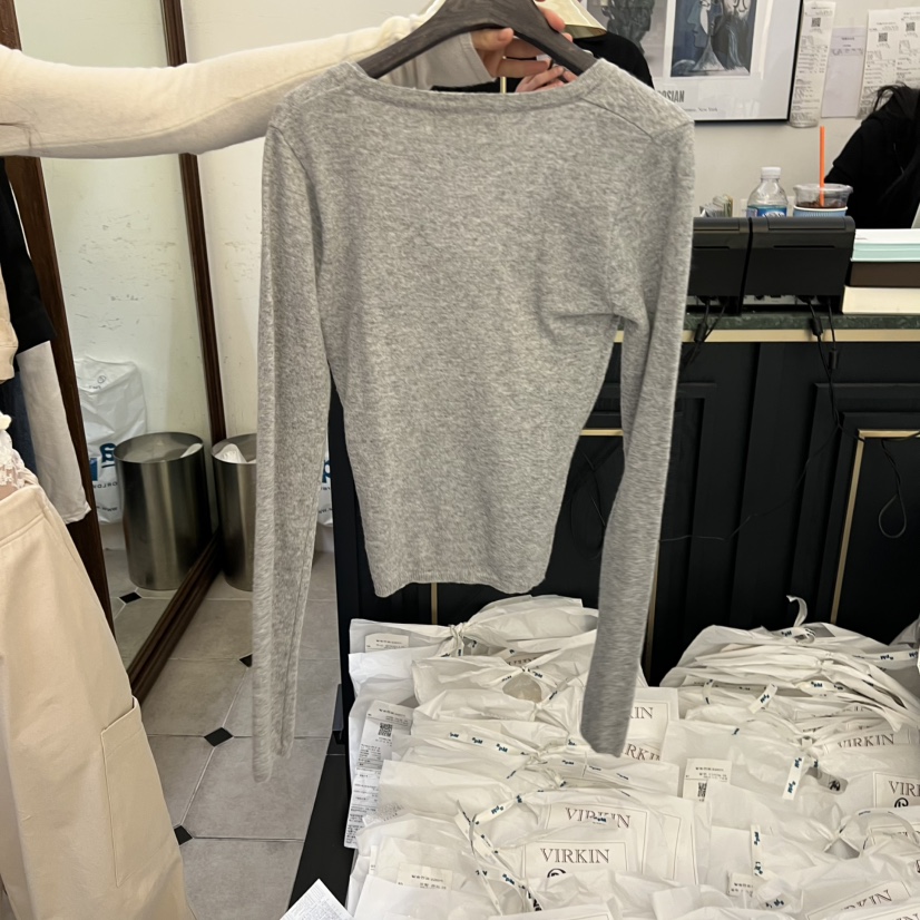 VIRKIN東大門直郵女士新品推薦26春夏時尚人氣針織衫紐扣VIRKIN針織衫
