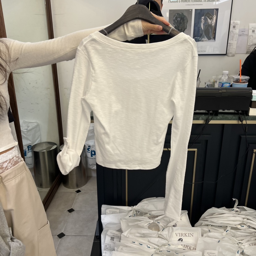VIRKIN東大門實拍女裝新款推薦熱賣人氣時尚休閑真品長袖T恤VIRKIN長袖T恤