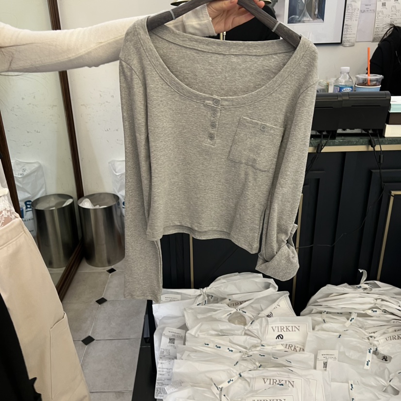 VIRKIN東大門實拍女裝新款推薦熱賣人氣時尚休閑真品長袖T恤VIRKIN長袖T恤圖色3