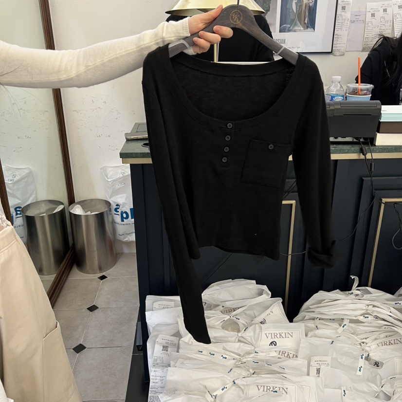 VIRKIN東大門實拍女裝新款推薦熱賣人氣時尚休閑真品長袖T恤VIRKIN長袖T恤圖色4
