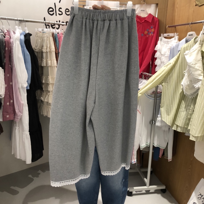 VENTI韓國代購女裝新品推薦熱賣真品休閑人氣時尚休閑褲蕾絲VENTI休閑褲