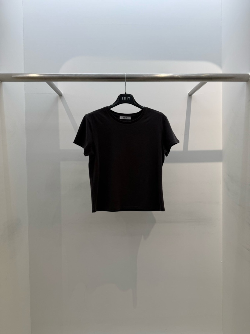 EDIT韓國直郵女裝新款人氣真品熱賣26春夏職業時尚休閑T恤EDITT恤圖色4黑色