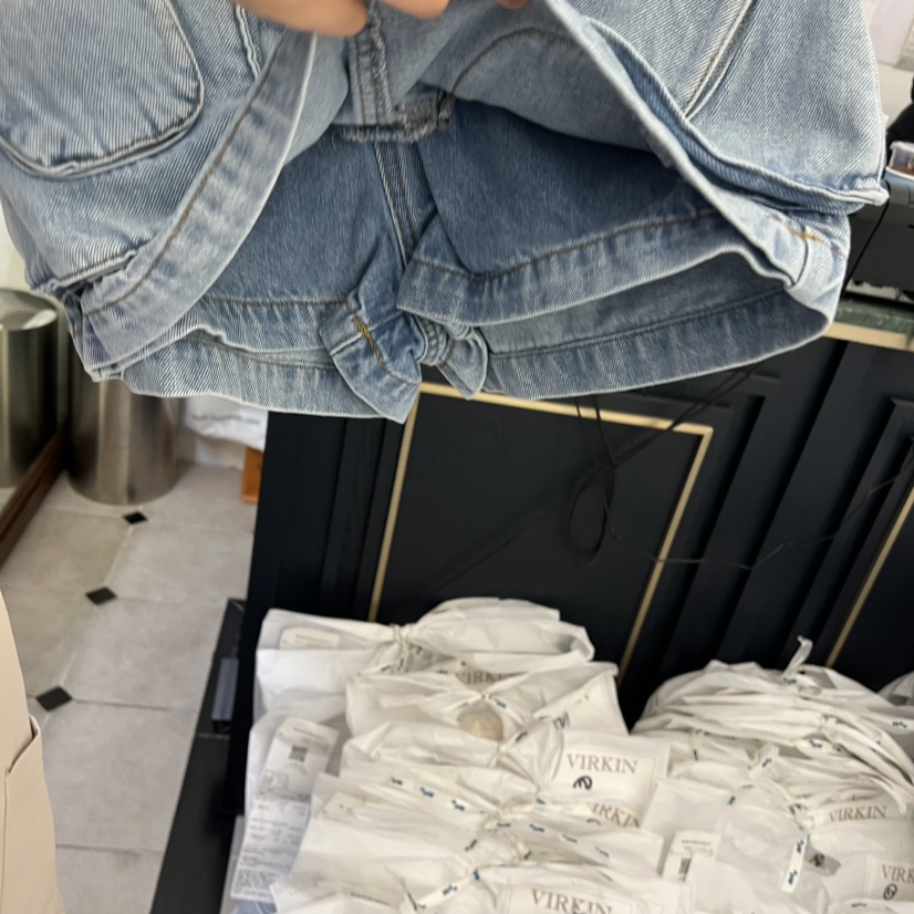 VIRKIN韓國直郵女士新品熱賣26春夏真品時尚職業裙褲口袋VIRKIN裙褲