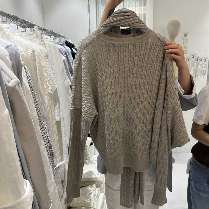 MONDAY TO SUNDAY東大門實拍女裝新款真品針織衫含圍巾MONDAY TO SUNDAY針織衫