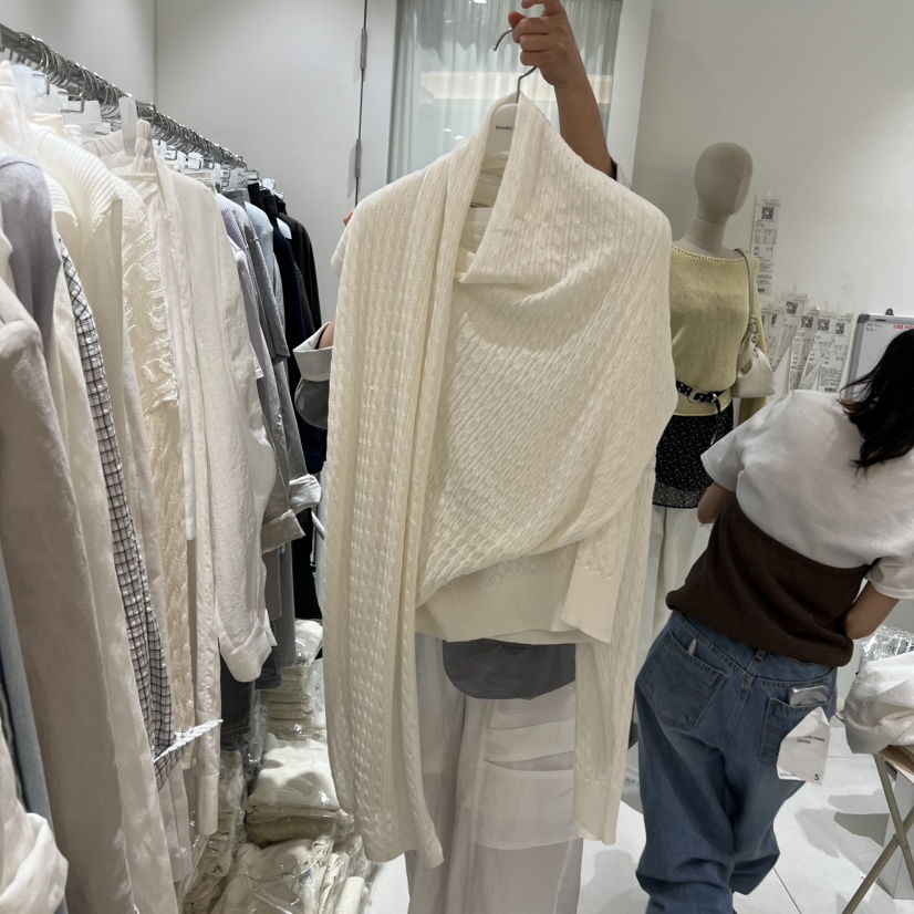 MONDAY TO SUNDAY東大門實拍女裝新款真品針織衫含圍巾MONDAY TO SUNDAY針織衫圖色2