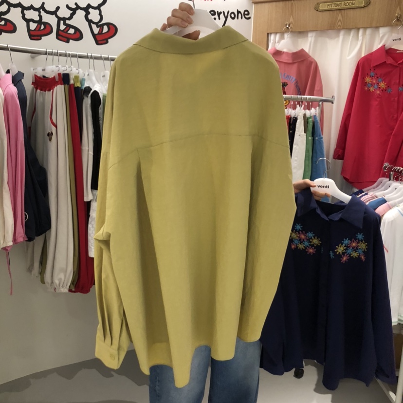 VENTI韓國代購女裝新品時尚人氣職業26春夏襯衫蕾絲衫刺繡VENTI襯衫/蕾絲衫