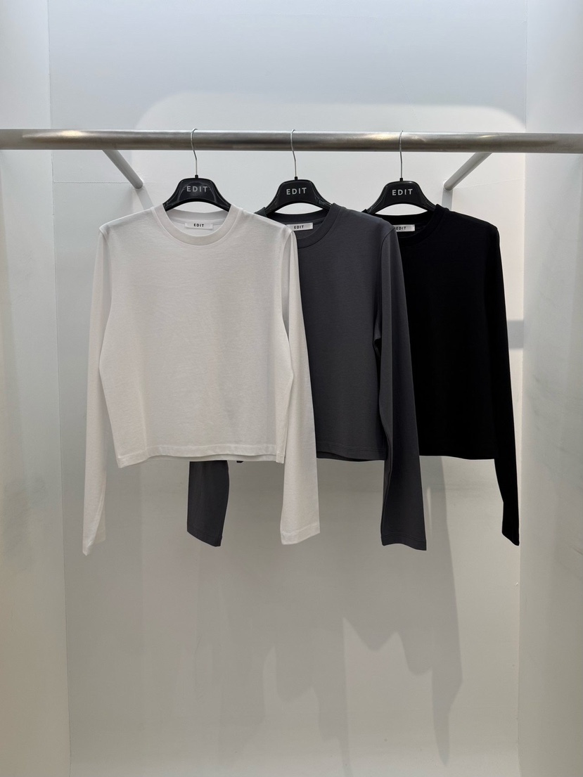 EDIT東大門實拍女裝新品人氣真品時尚26春夏熱賣休閑長袖T恤EDIT長袖T恤