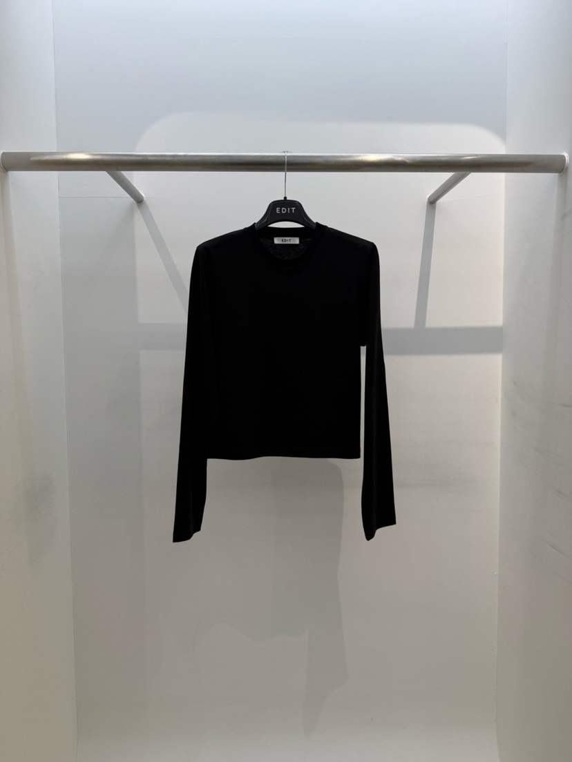 EDIT東大門實拍女裝新品人氣真品時尚26春夏熱賣休閑長袖T恤EDIT長袖T恤圖色3黑色