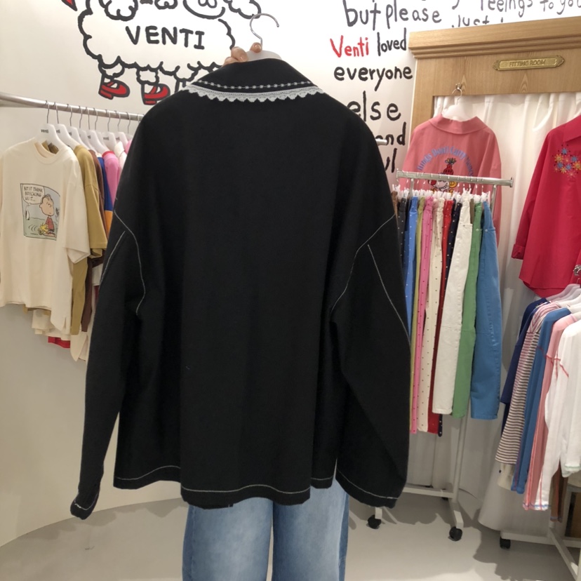VENTI東大門實拍女士新品人氣推薦熱賣26春夏夾克刺繡蕾絲VENTI夾克