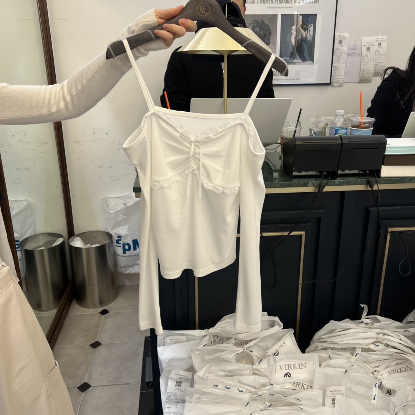 VIRKIN韓國直郵女士新款休閑推薦人氣真品時尚熱賣長袖T恤VIRKIN長袖T恤圖色1