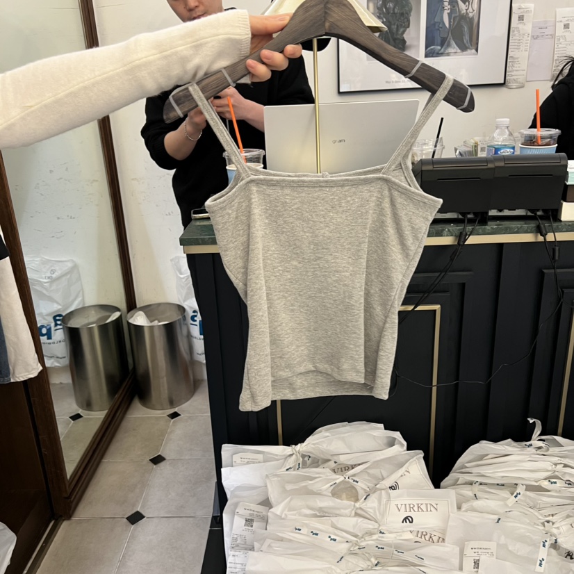 VIRKIN韓國直郵女裝新品真品26春夏熱賣休閑職業吊帶背心VIRKIN吊帶/背心