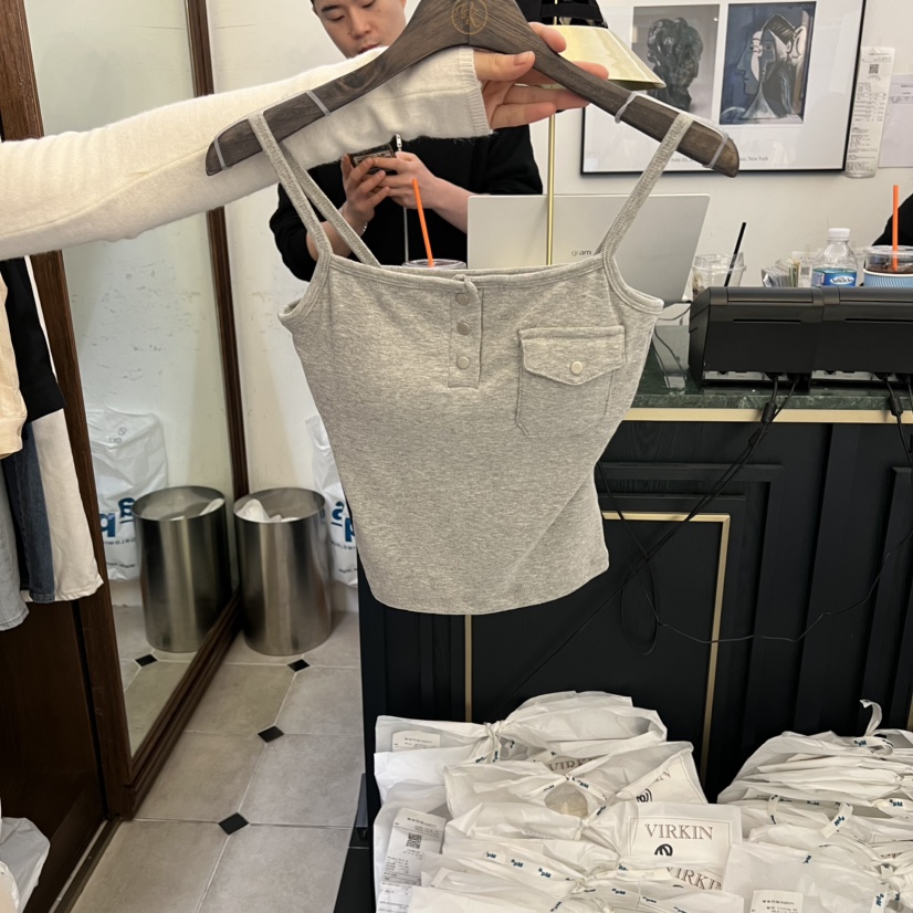 VIRKIN韓國直郵女裝新品真品26春夏熱賣休閑職業吊帶背心VIRKIN吊帶/背心圖色2