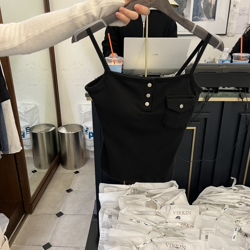 VIRKIN韓國直郵女裝新品真品26春夏熱賣休閑職業吊帶背心VIRKIN吊帶/背心圖色4