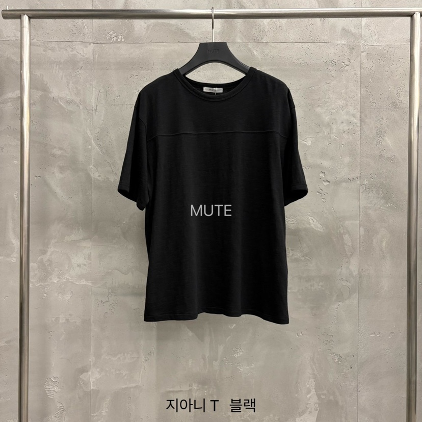 MUTE-P韓國直郵女士新款休閑真品職業熱賣26春夏時尚T恤MUTET恤圖色4黑色