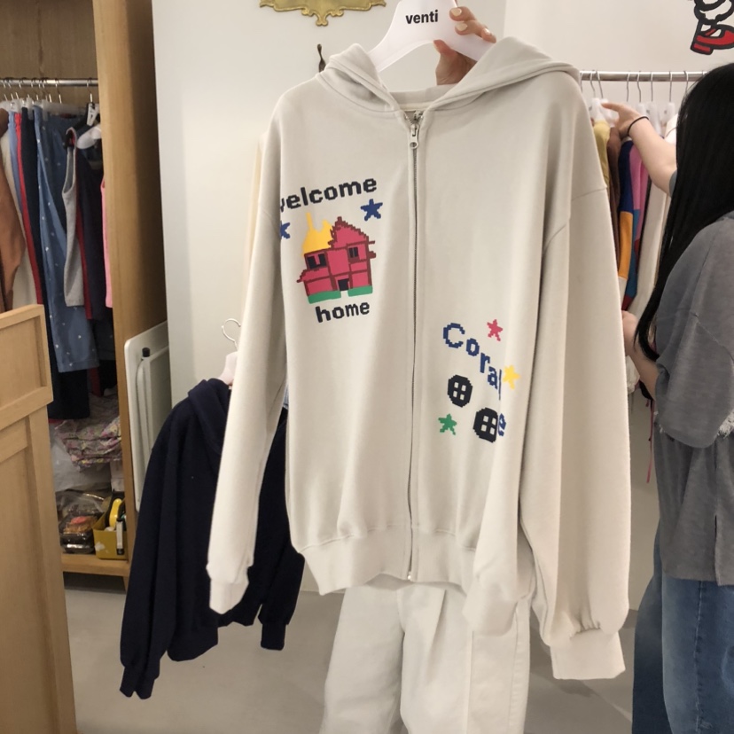 VENTI東大門實拍女裝新款休閑26春夏推薦人氣夾克連帽衫拉鏈VENTI夾克圖色2