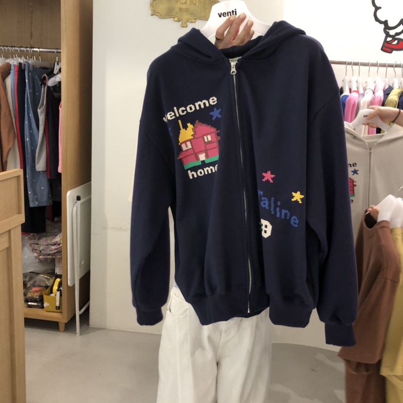 VENTI東大門實拍女裝新款休閑26春夏推薦人氣夾克連帽衫拉鏈VENTI夾克圖色3