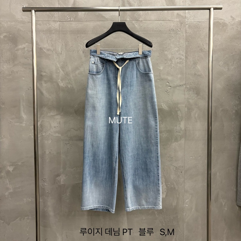 MUTE-P韓國直郵女裝新品休閑人氣時尚熱賣26春夏職業牛仔褲MUTE牛仔褲圖色1