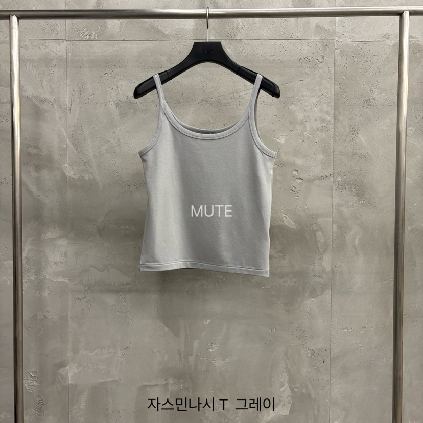 MUTE-P韓國代購女裝新品推薦時尚26春夏休閑熱賣吊帶背心MUTE吊帶/背心圖色4灰色