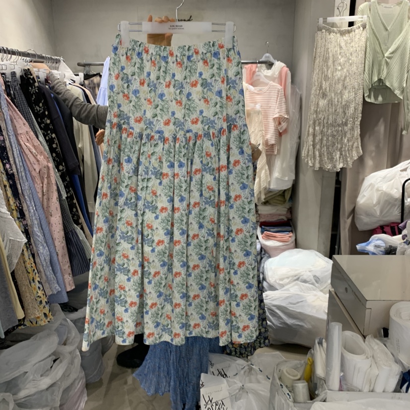 LOGROAD韓國直郵女士新款時尚人氣26春夏休閑推薦真品長裙LOG ROAD長裙圖色1