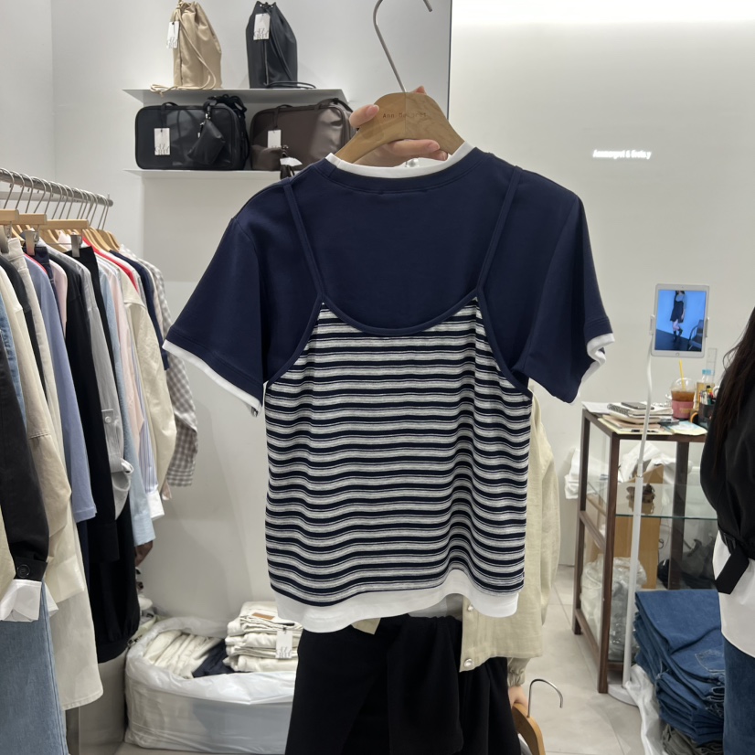 ANN MARGRET東大門直郵女士新品推薦T恤假兩件GRETA.YT恤