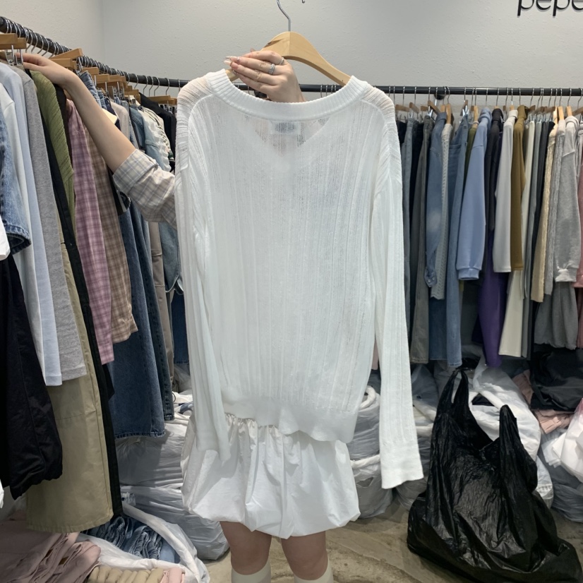 ALMOND PEPE東大門直郵女裝新款推薦26春夏針織衫亞麻布ALMOND PEPE針織衫