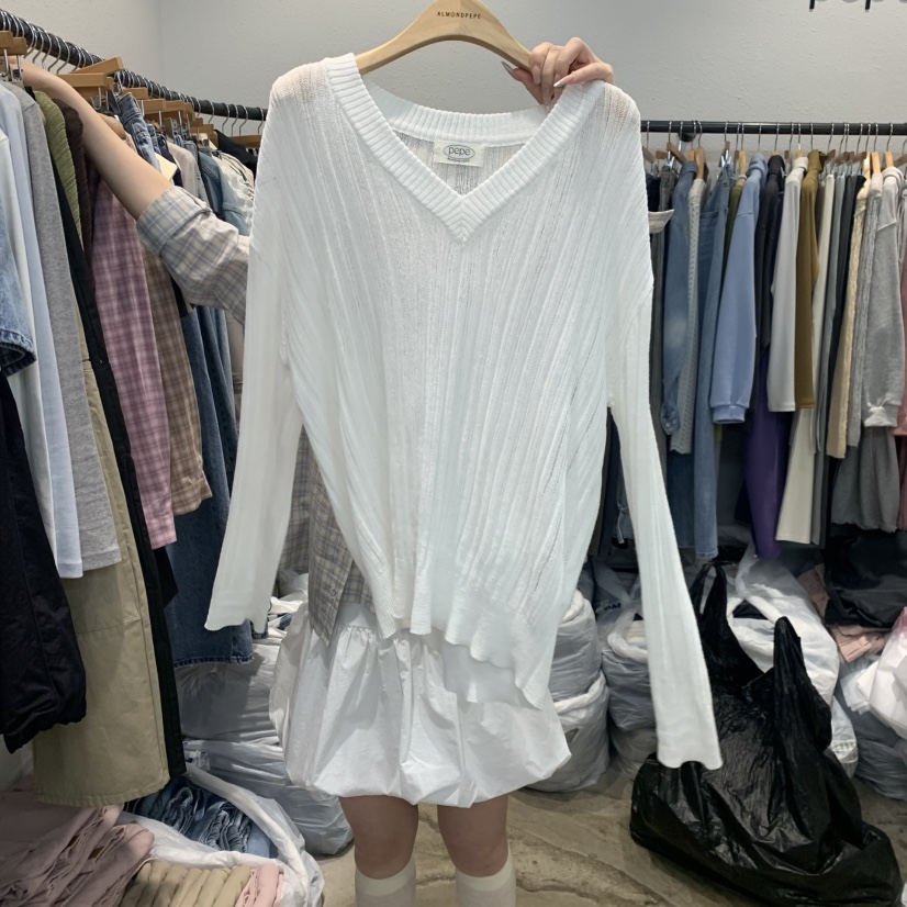 ALMOND PEPE東大門直郵女裝新款推薦26春夏針織衫亞麻布ALMOND PEPE針織衫圖色1