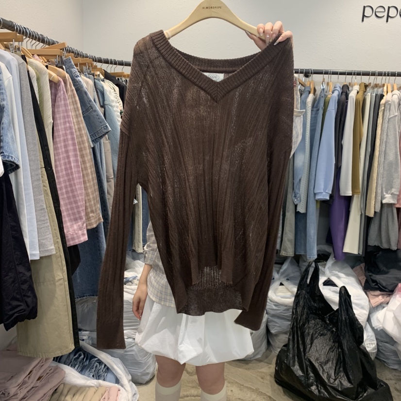 ALMOND PEPE東大門直郵女裝新款推薦26春夏針織衫亞麻布ALMOND PEPE針織衫圖色4