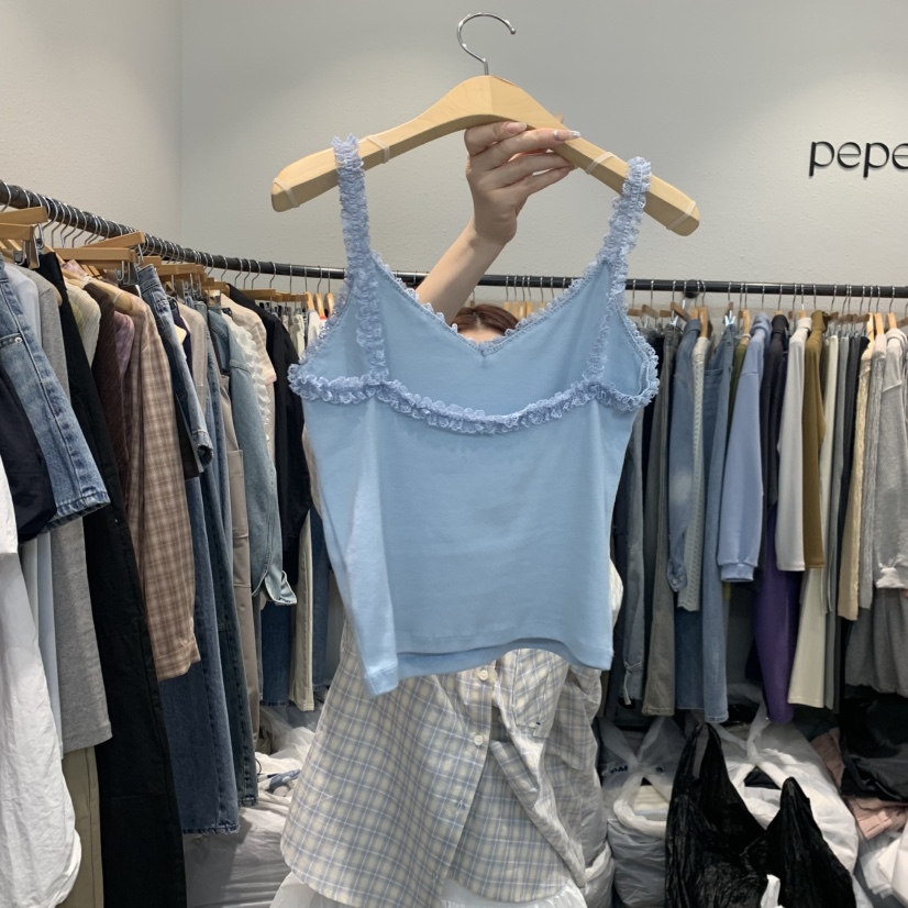 ALMOND PEPE韓國代購女裝新款職業熱賣休閑真品吊帶背心ALMOND PEPE吊帶/背心