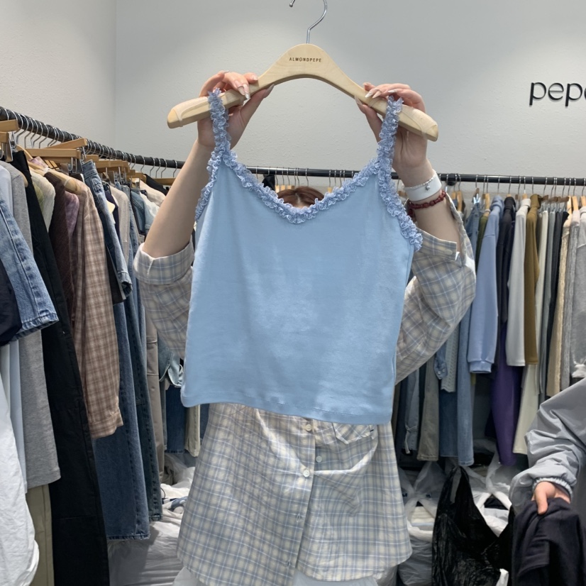 ALMOND PEPE韓國代購女裝新款職業熱賣休閑真品吊帶背心ALMOND PEPE吊帶/背心圖色1