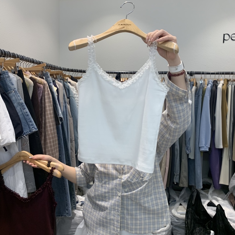 ALMOND PEPE韓國代購女裝新款職業熱賣休閑真品吊帶背心ALMOND PEPE吊帶/背心圖色2