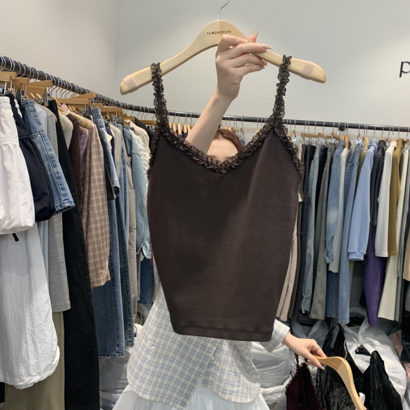 ALMOND PEPE韓國代購女裝新款職業熱賣休閑真品吊帶背心ALMOND PEPE吊帶/背心圖色5