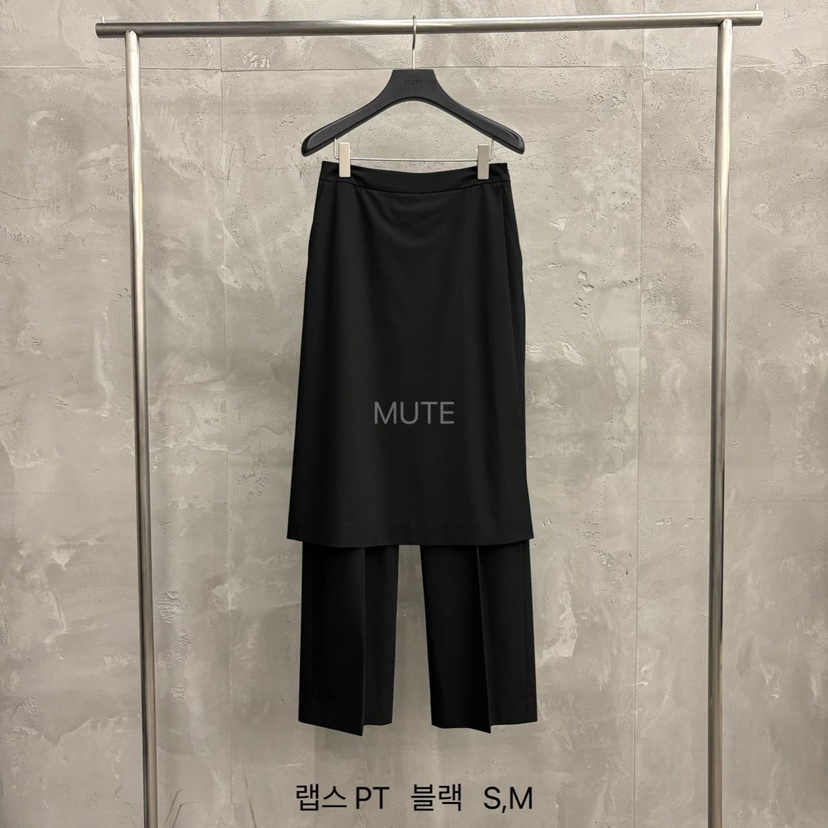 MUTE-P韓國代購女士新品真品時尚休閑熱賣推薦職業人氣裙褲MUTE裙褲圖色3黑色