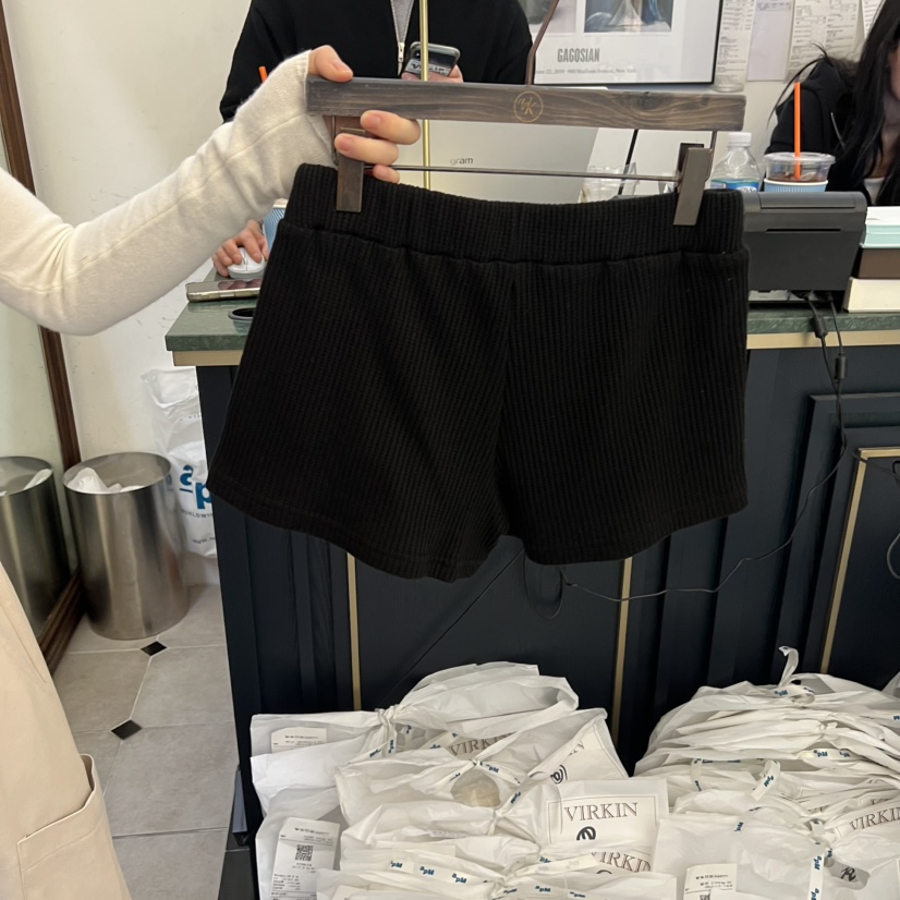 VIRKIN韓國代購女裝新款人氣真品職業26春夏熱賣短褲華夫格VIRKIN短褲圖色3