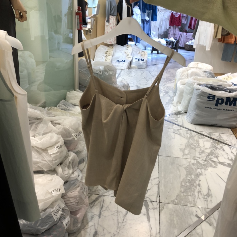 ALMOND東大門代購女裝新款26春夏休閑時尚真品人氣吊帶背心ALMOND吊帶/背心