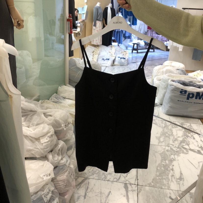 ALMOND東大門代購女裝新款26春夏休閑時尚真品人氣吊帶背心ALMOND吊帶/背心圖色2