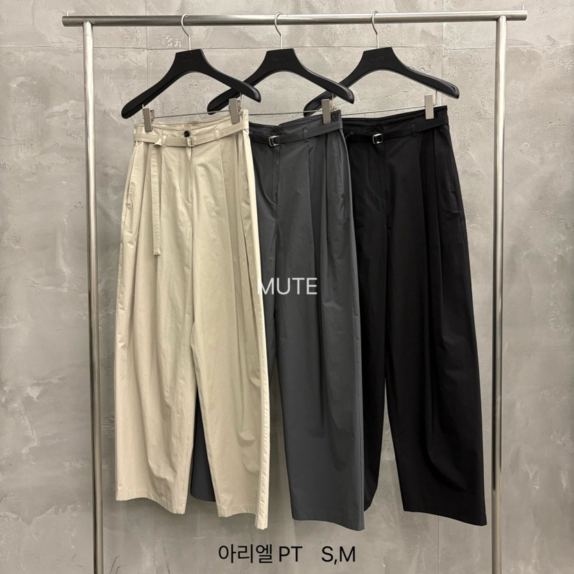 MUTE-P韓國直郵女士新品職業人氣推薦真品時尚休閑褲含腰帶MUTE休閑褲