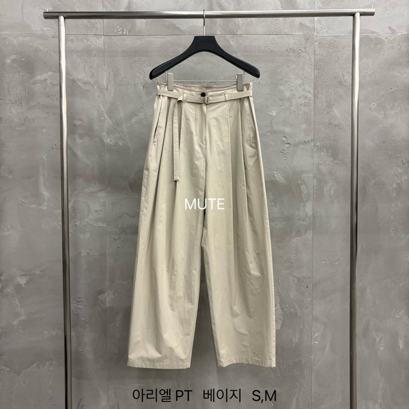 MUTE-P韓國直郵女士新品職業人氣推薦真品時尚休閑褲含腰帶MUTE休閑褲圖色1