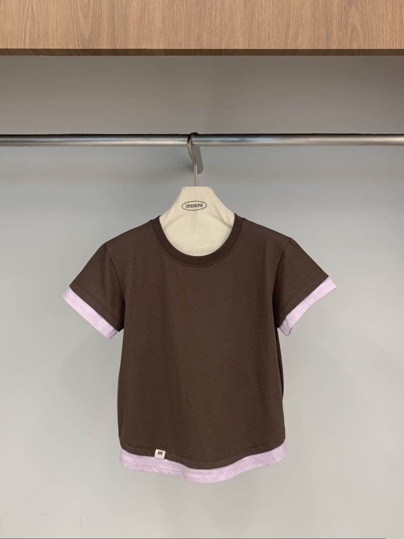 ONE MONE東大門代購女裝新品時尚推薦人氣休閑熱賣26春夏T恤ONE MONET恤圖色4