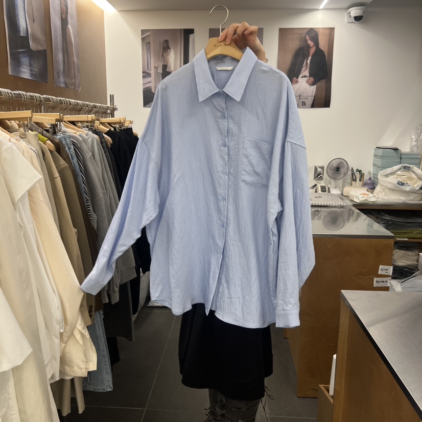 BROCCOLISALAD韓國直郵女士新款推薦人氣熱賣襯衫蕾絲衫寬松BROCCOLISALAD襯衫/蕾絲衫圖色2