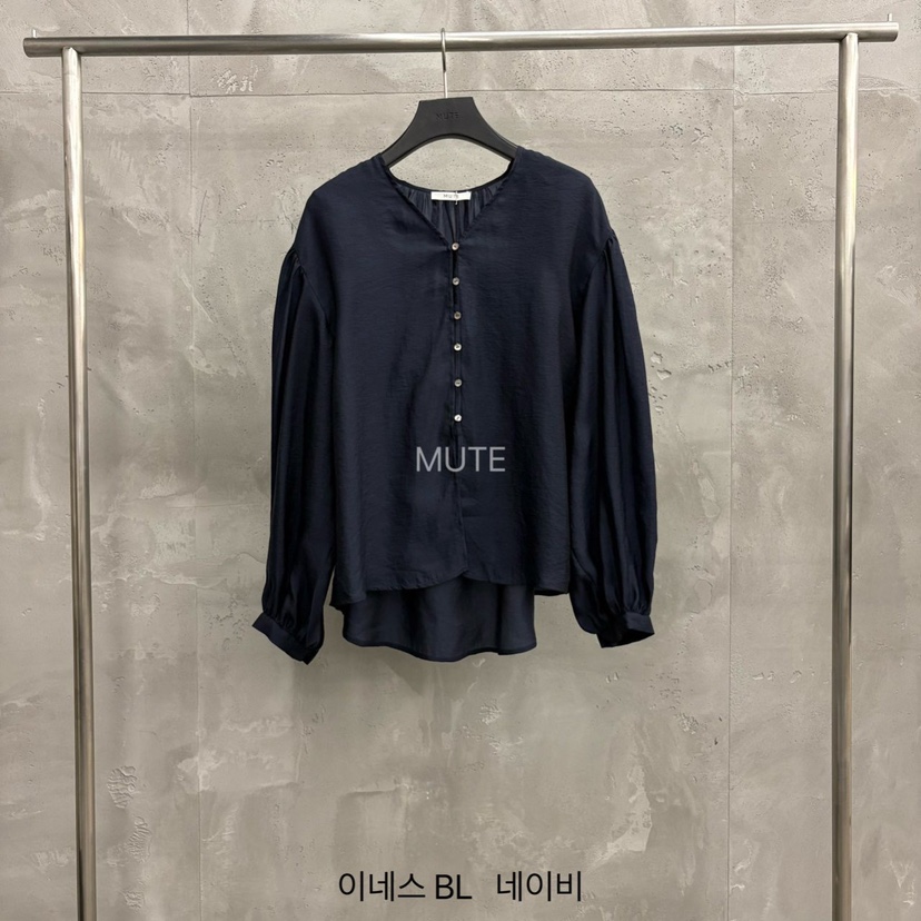 MUTE-P東大門實拍女裝新品真品26春夏熱賣推薦襯衫蕾絲衫MUTE襯衫/蕾絲衫圖色3深藍色