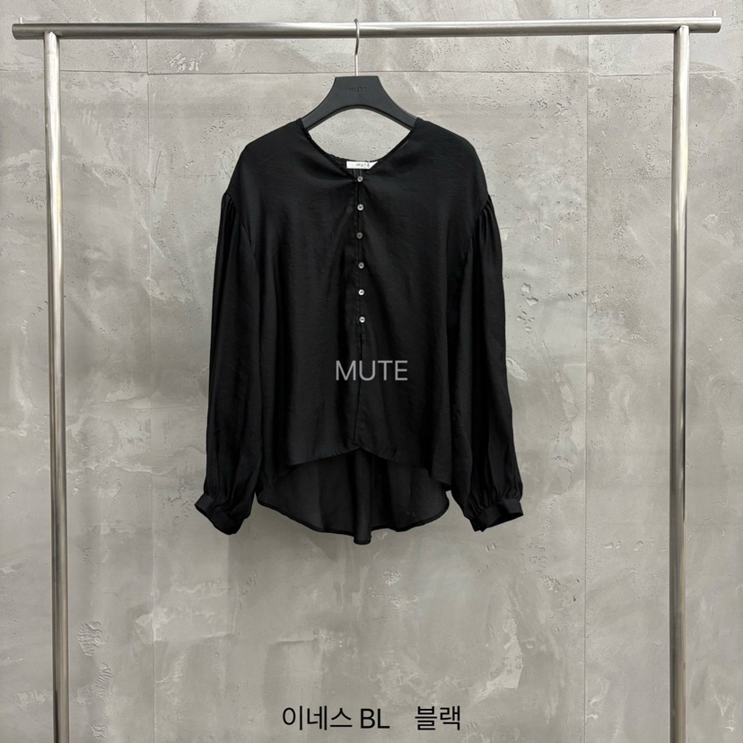 MUTE-P東大門實拍女裝新品真品26春夏熱賣推薦襯衫蕾絲衫MUTE襯衫/蕾絲衫圖色4黑色