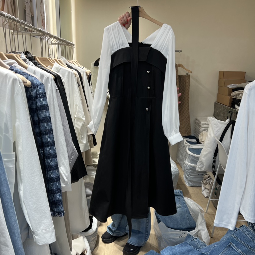 ARCHER韓國代購女士新品推薦26春夏休閑職業連衣裙含腰帶ARCHER連衣裙圖色2