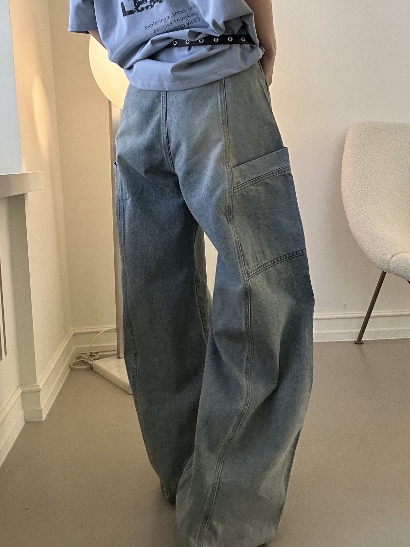 LUMIPLE韓國直郵女裝新款職業休閑時尚熱賣真品推薦牛仔褲LUMIPLE牛仔褲