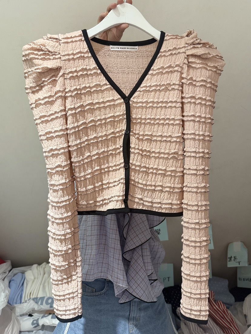 BELITA-L韓國直郵女士新品熱賣真品26春夏時尚針織衫開衫BELITA-L針織衫圖色2