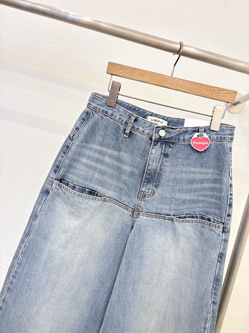 LUMIPLE韓國代購女裝新品真品26春夏職業人氣時尚推薦牛仔褲LUMIPLE牛仔褲